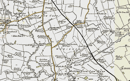 Old map of Bellafax Grange in 1903-1904