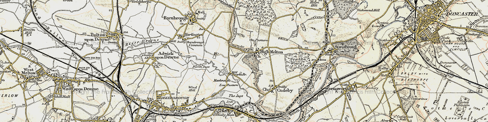 Old map of High Melton in 1903