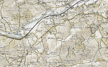 Old map of High Mickley in 1901-1904