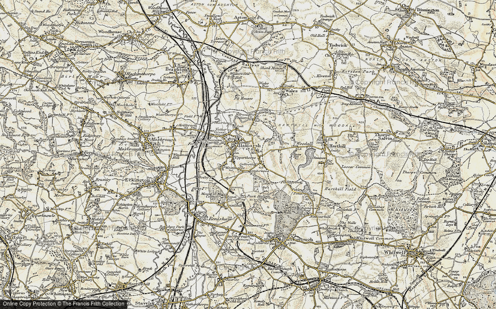 Old Map of Historic Map covering Woodall Service Area in 1902-1903