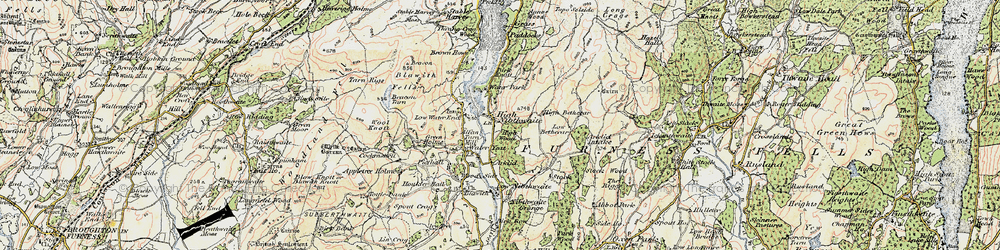 Old map of Birk Knott in 1903-1904