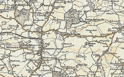 Old map of High Ongar in 1898