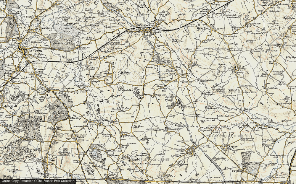 Old Map of High Onn, 1902 in 1902