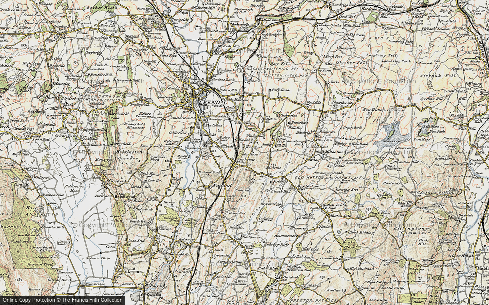 Old Map of Historic Map covering Birk Hagg in 1903-1904