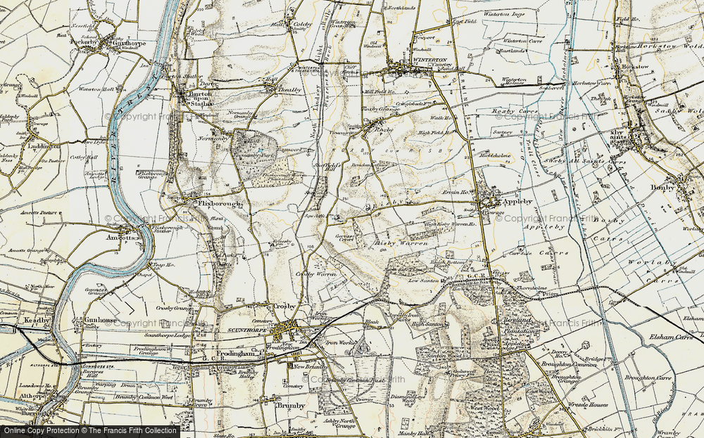 Old Map of Historic Map covering Buttonhook, The in 1903-1908