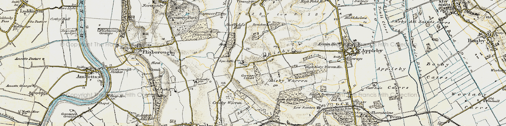Old map of High Risby in 1903-1908