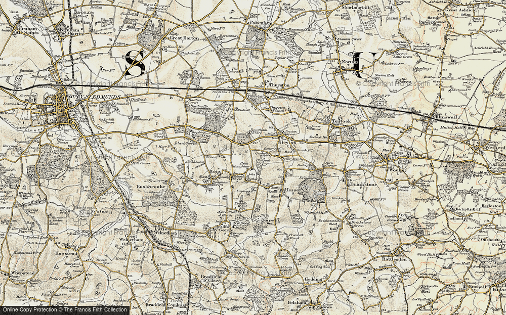 Old Map of High Rougham, 1899-1901 in 1899-1901