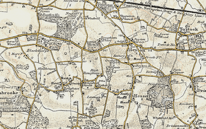 Old map of High Rougham in 1899-1901