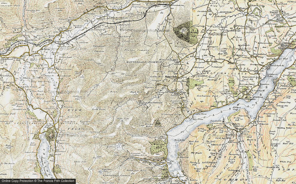 Old Map of Historic Map covering Aira Beck in 1901-1904