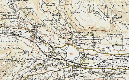 Old map of High Shaw in 1903-1904