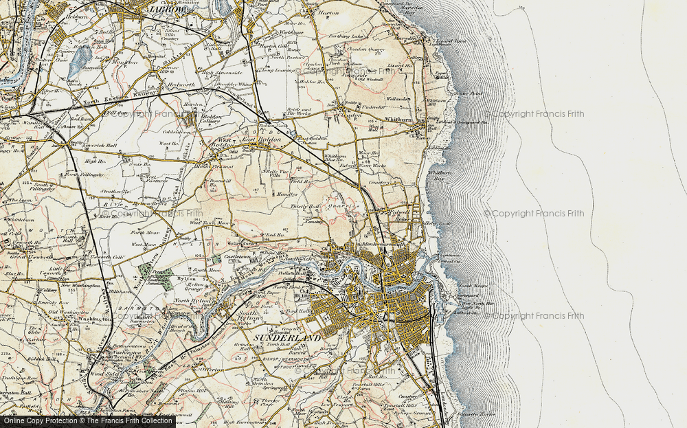 Old Map of High Southwick, 1901-1904 in 1901-1904