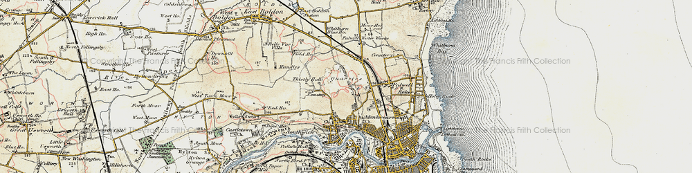 Old map of High Southwick in 1901-1904
