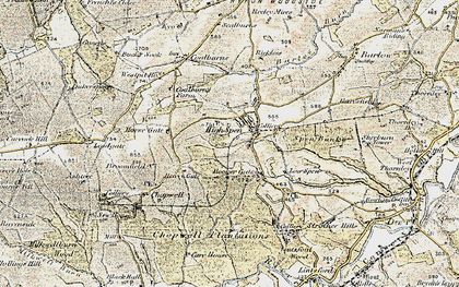 Old map of High Spen in 1901-1904