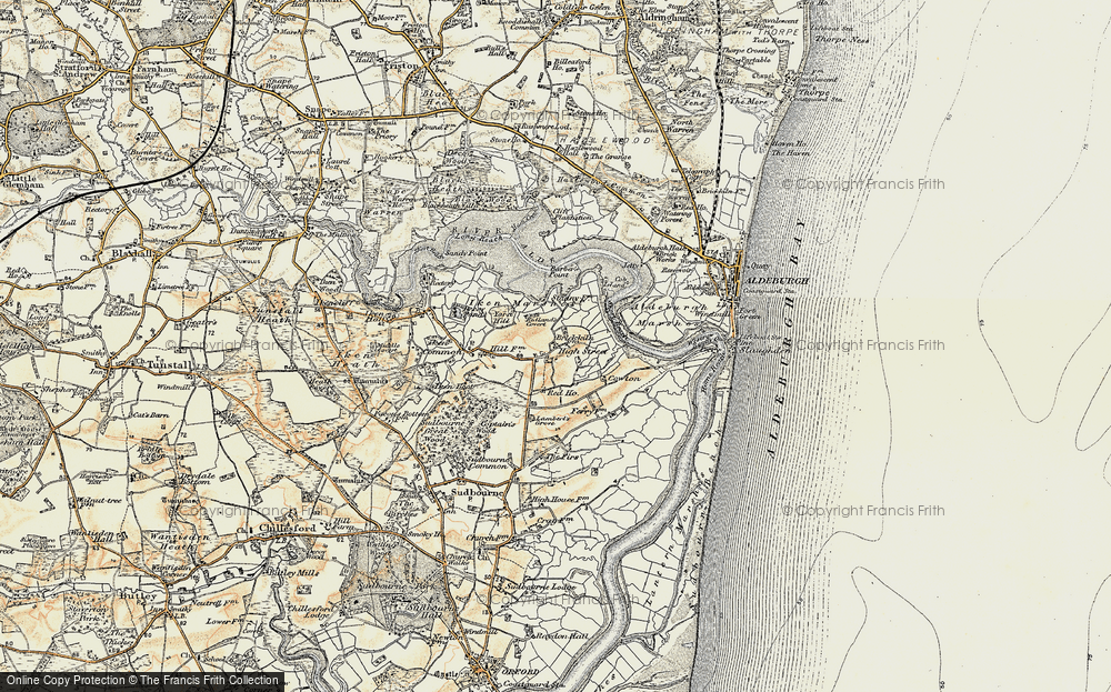 Old Map of Historic Map covering Black Walks in 1898-1901