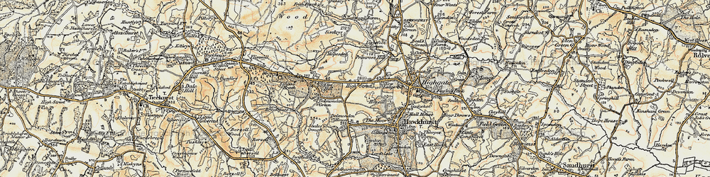 Old map of High Street in 1898