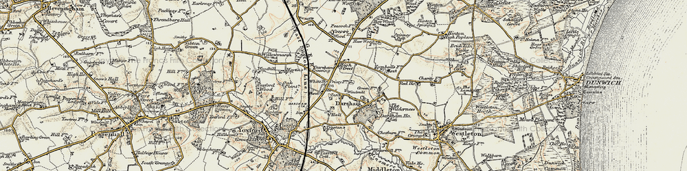 Old map of High Street in 1901