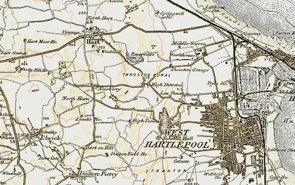 Old map of High Throston in 1903-1904