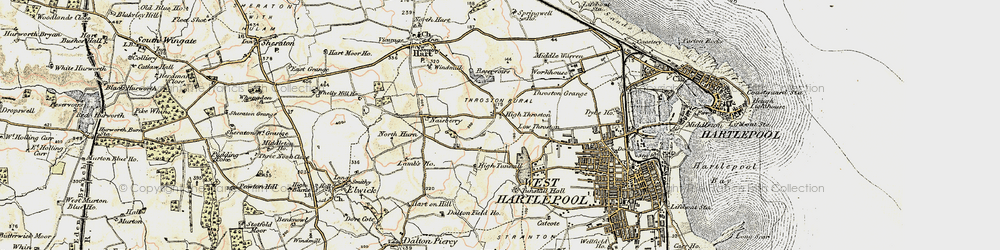 Old map of High Throston in 1903-1904