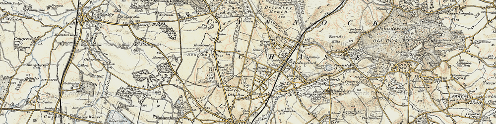 Old map of High Town in 1902