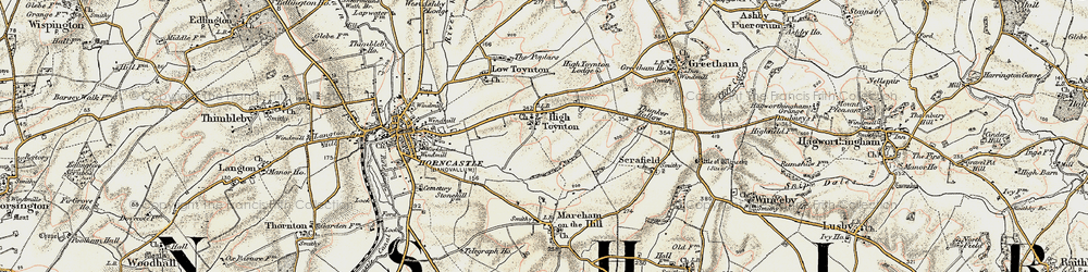 Old map of High Toynton in 1902-1903