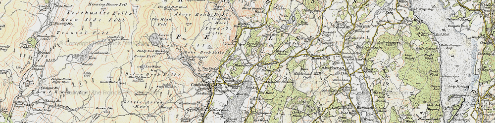 Old map of Tarn Hows in 1903-1904