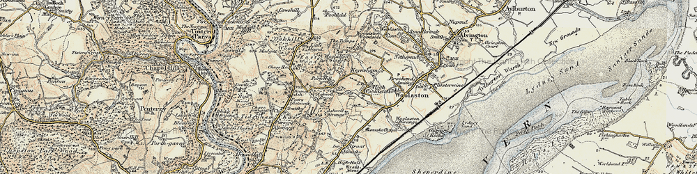 Old map of High Woolaston in 1899-1900