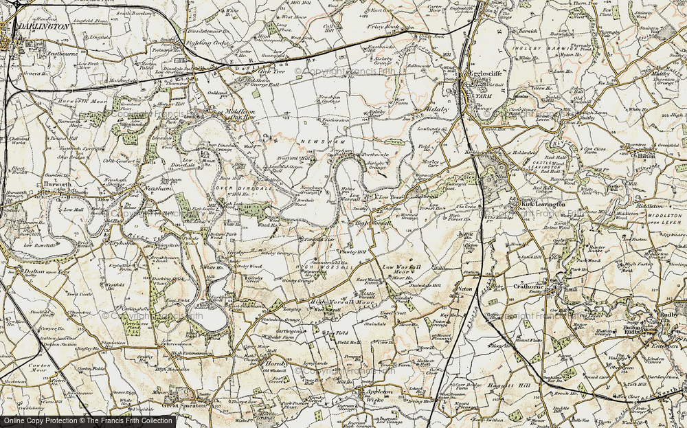 Old Map of Historic Map covering Bowlhole Wood in 1903-1904