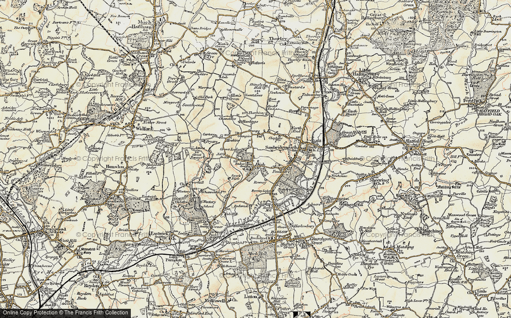 Old Map of High Wych, 1898-1899 in 1898-1899