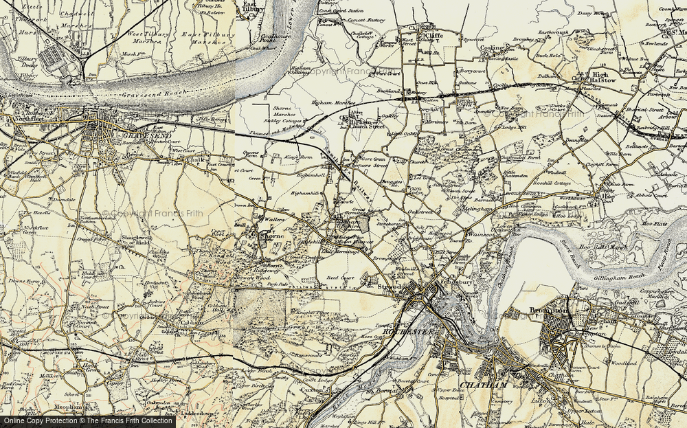 Old Map of Higham, 1897-1898 in 1897-1898