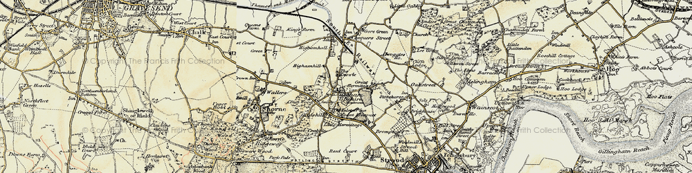 Old map of Higham in 1897-1898