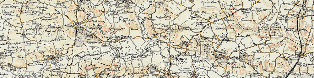 Old map of Higham in 1898-1901