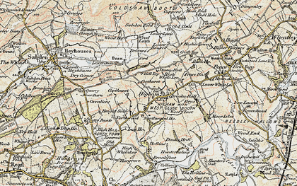 Old map of Pendle Hall in 1903-1904