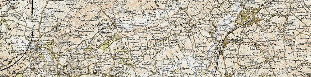 Old map of Pendle Hall in 1903-1904