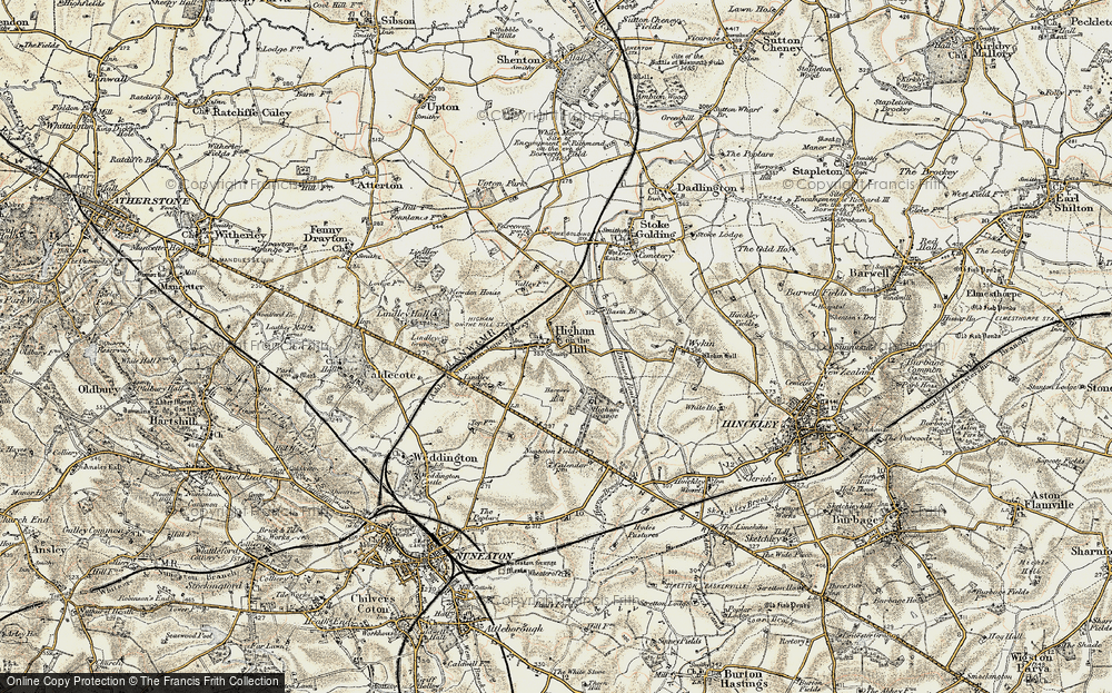 Old Map of Higham on the Hill, 1901-1903 in 1901-1903