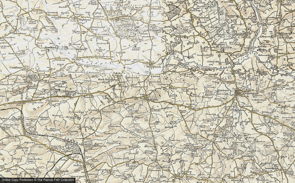 Old Map of Highampton, 1900 in 1900