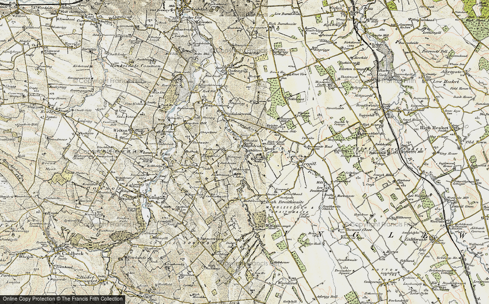 Old Map of Historic Map covering Bassen Beck in 1901-1904