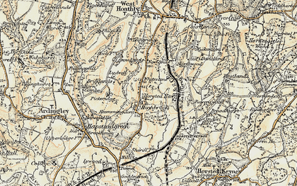 Old map of Whitestone in 1898
