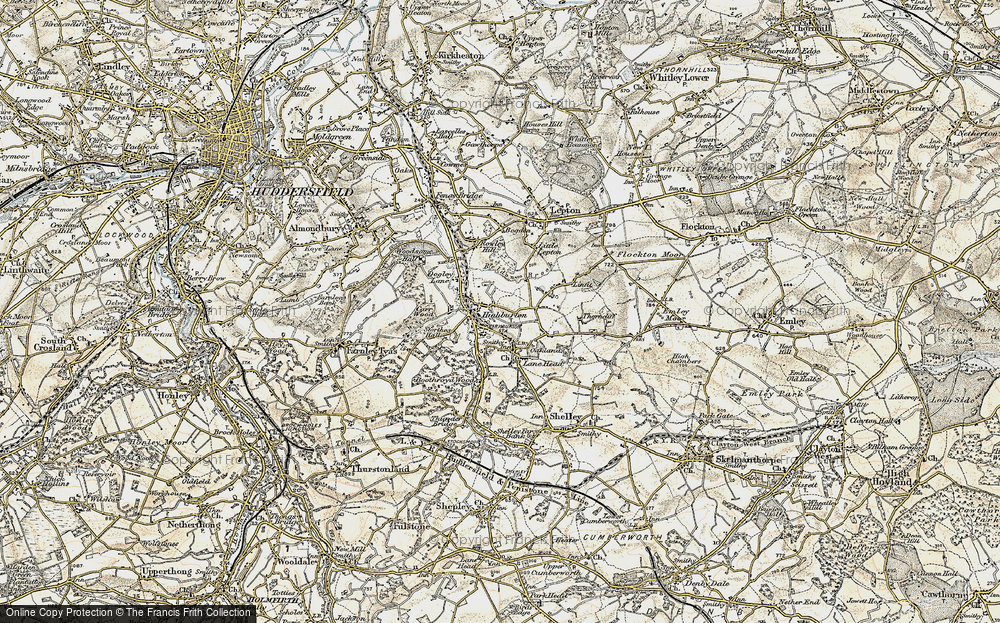 Old Map of Highburton, 1903 in 1903