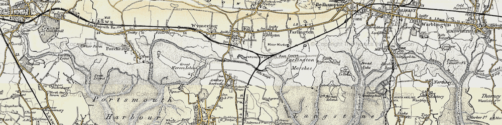 Old map of Highbury in 1897-1899