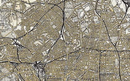 Old map of Highbury in 1897-1902