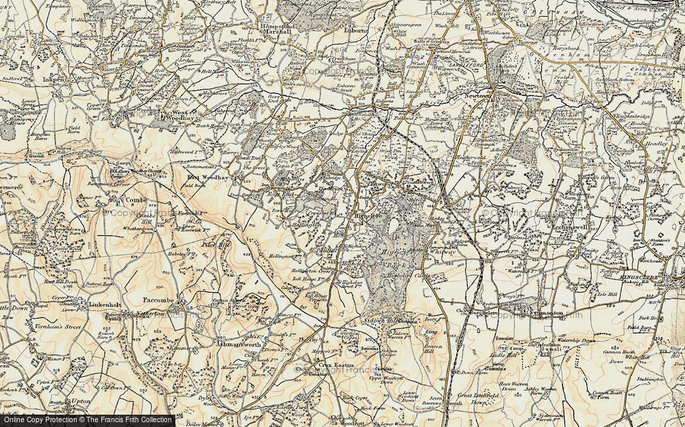 Old Map of Highclere, 1897-1900 in 1897-1900