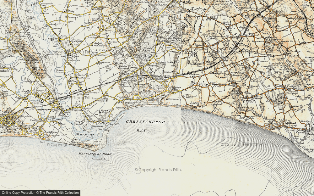 Old Map of Highcliffe, 1899-1909 in 1899-1909