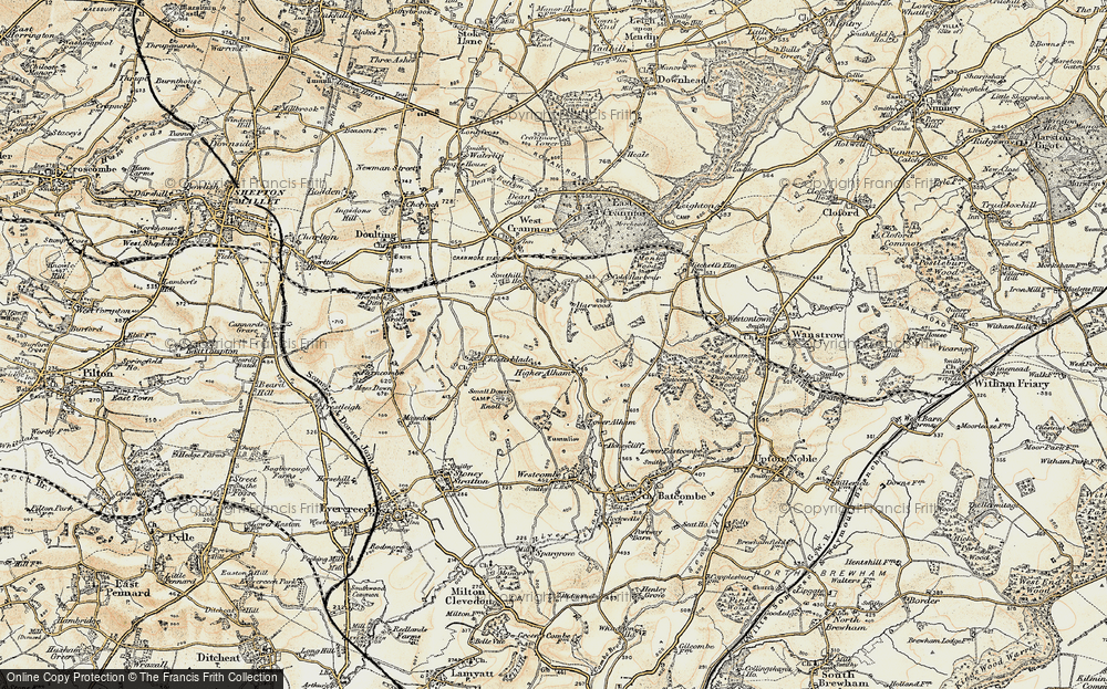 Old Map of Higher Alham, 1899 in 1899