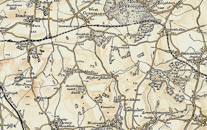 Old map of Higher Alham in 1899