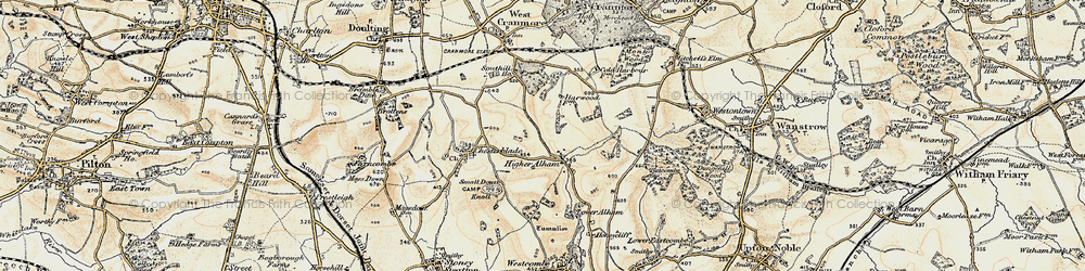 Old map of Higher Alham in 1899
