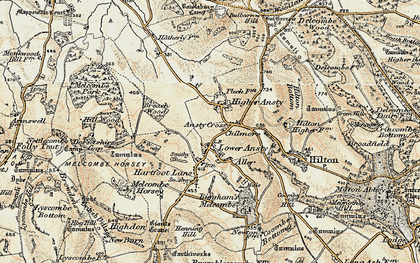 Old map of Higher Ansty in 1897-1909