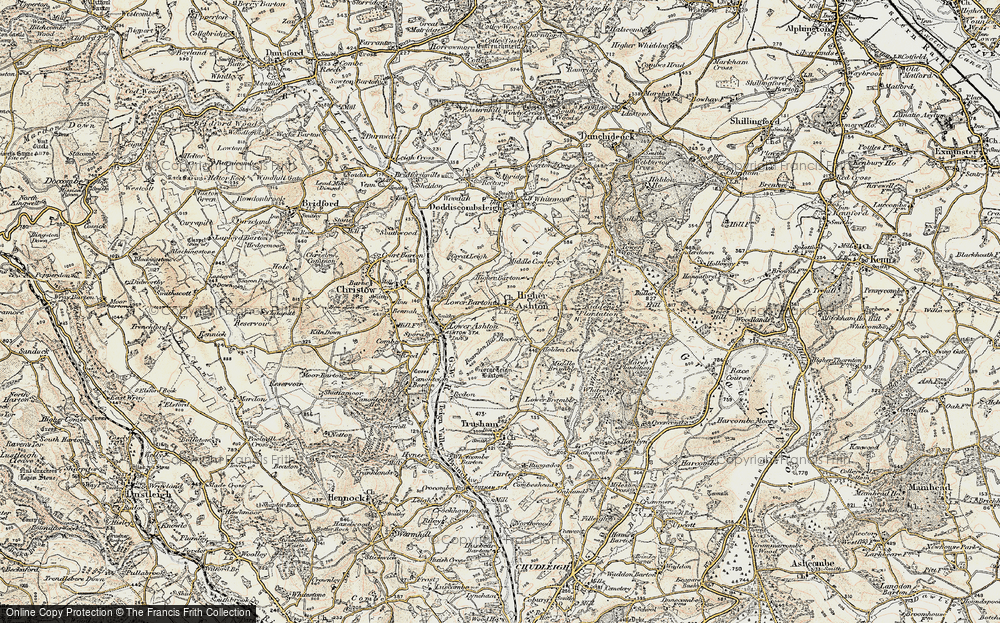 Old Map of Higher Ashton, 1899-1900 in 1899-1900