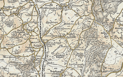 Old map of Higher Ashton in 1899-1900
