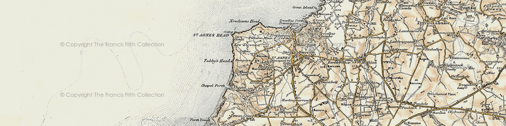 Old map of Higher Bal in 1900