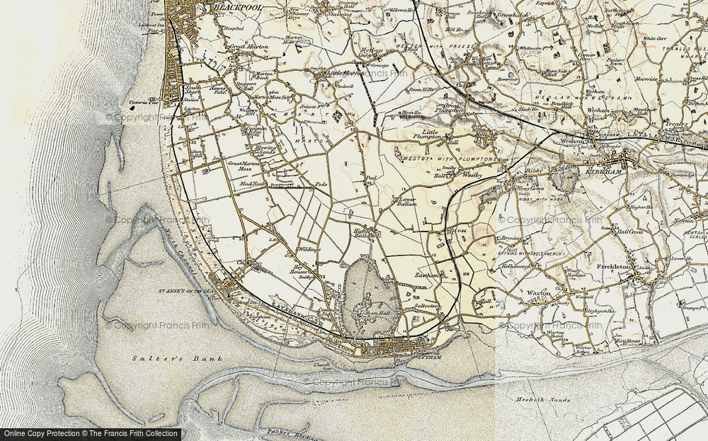 Old Map of Higher Ballam, 1903 in 1903